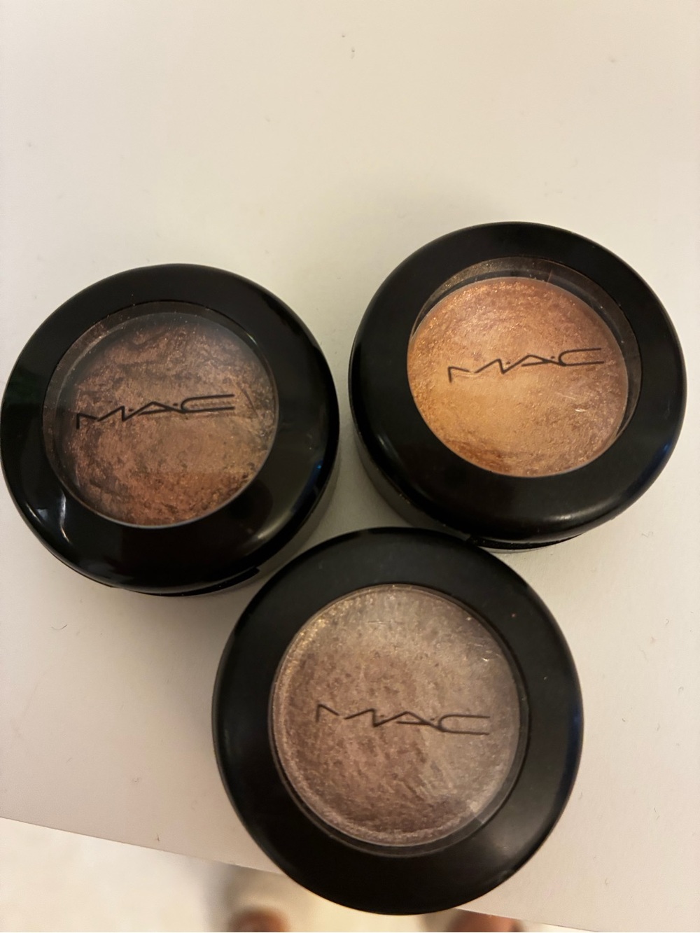 MAC Cosmetics Shimmer Eyeshadow Trio in Gold, Bronze, Champagne